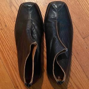 cydwoq 36 hand made leather brown shoes zip back